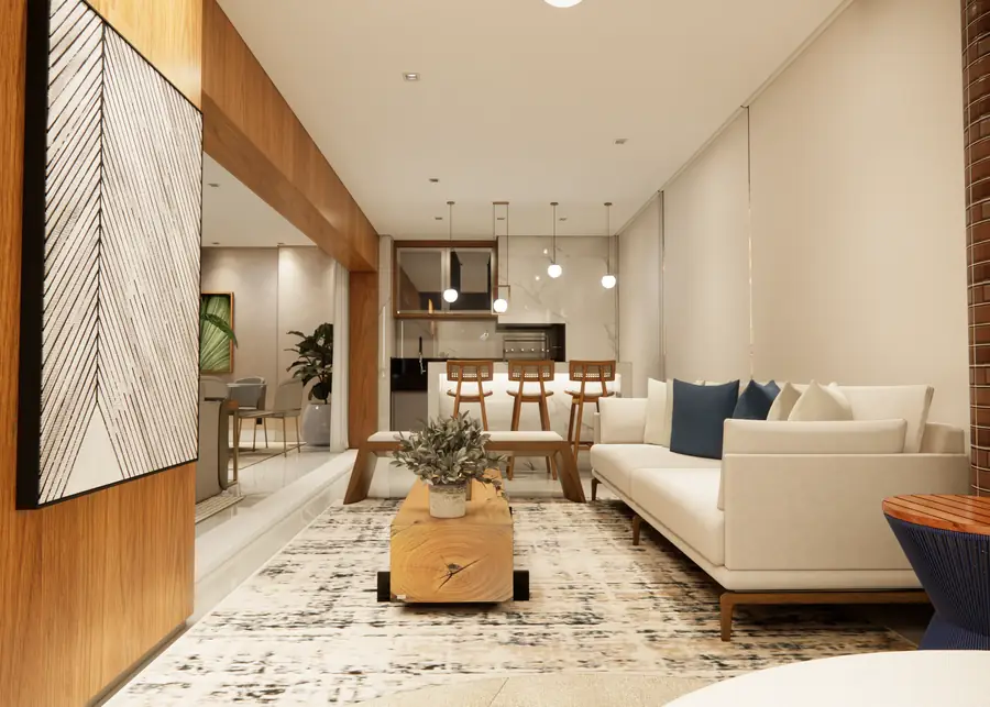 Projeto do arquiteto online — cozinha integrada